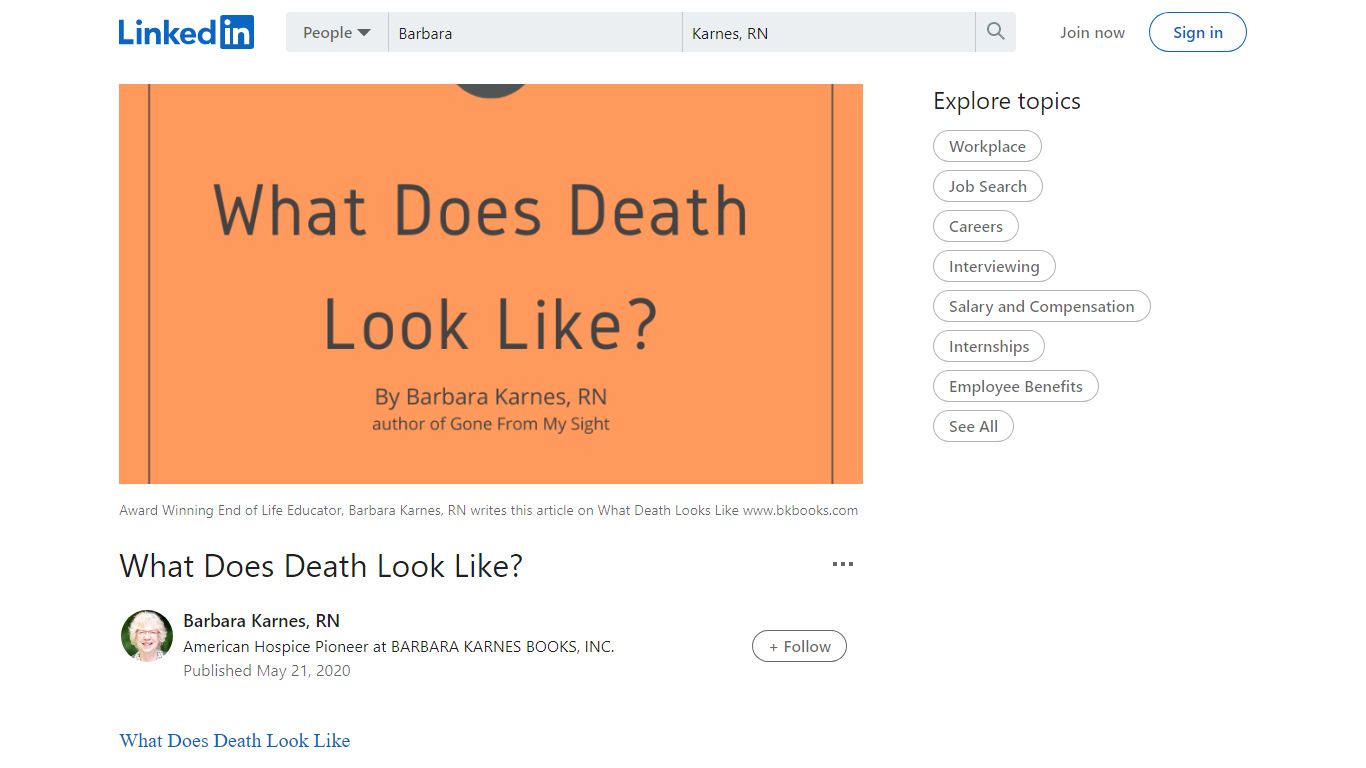 What Does Death Look Like? - linkedin.com