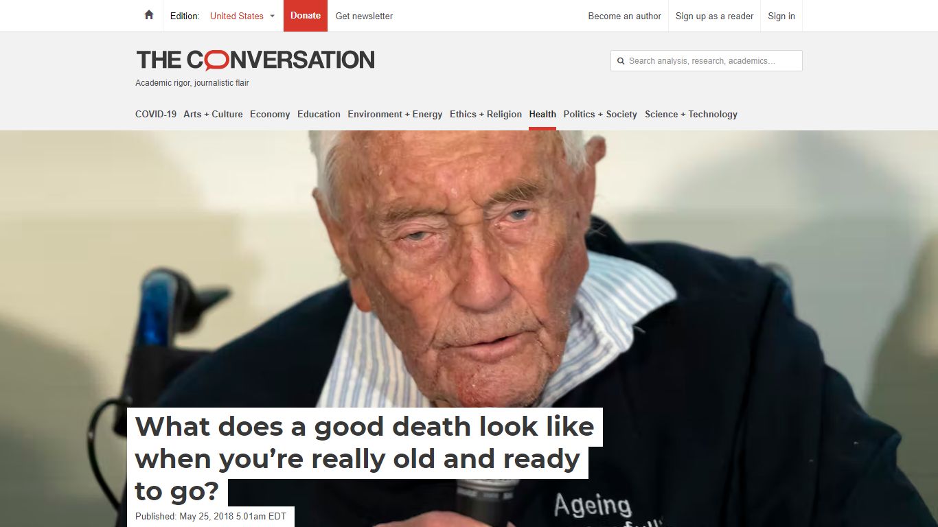 What does a good death look like when you're really old and ready to go?